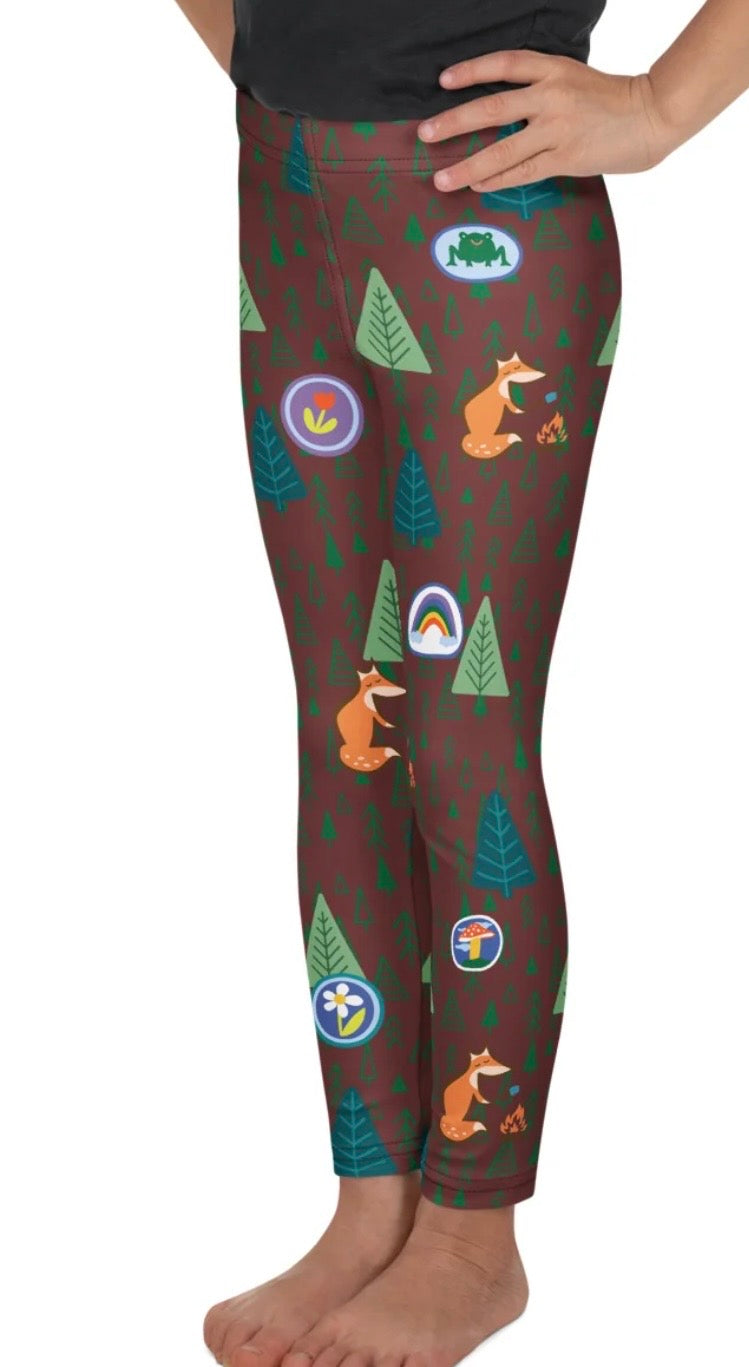 Adventure Camping Kids Activewear Leggings Badge Print (age 2-7)